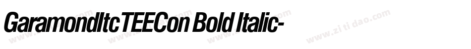GaramondItcTEECon Bold Italic字体转换
